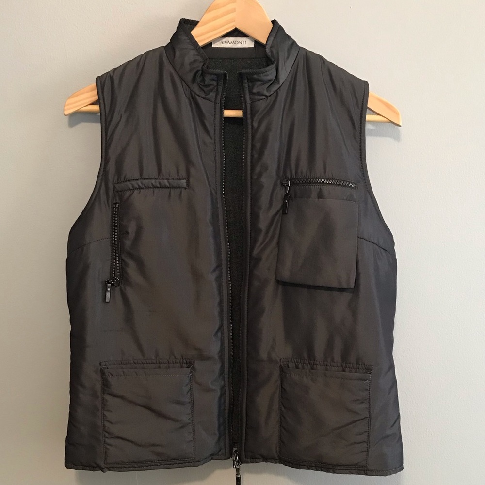 Rivamonti fall/spring vest in gun metal gray